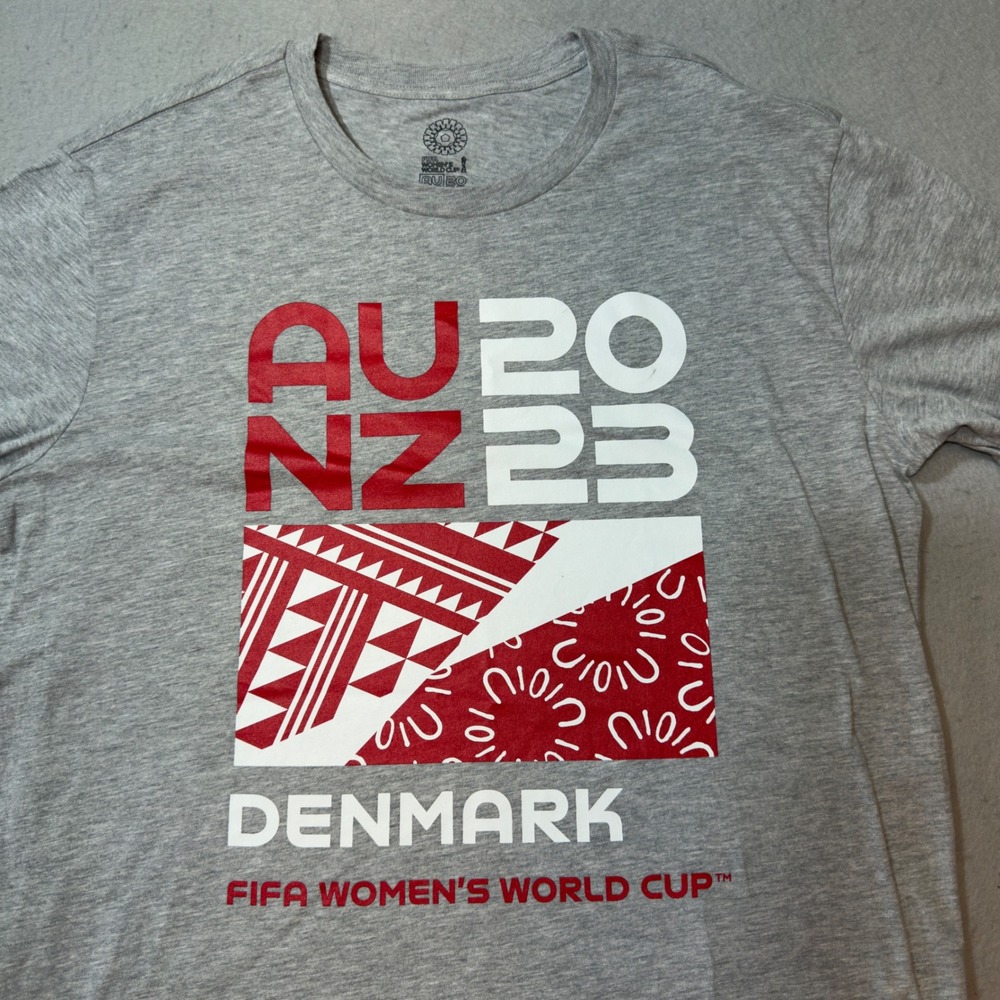 FIFA Womens World Cup 2023 Denmark Shirt Grey AU NZ 23 Soccer Tee XL 9KIM77BC5
